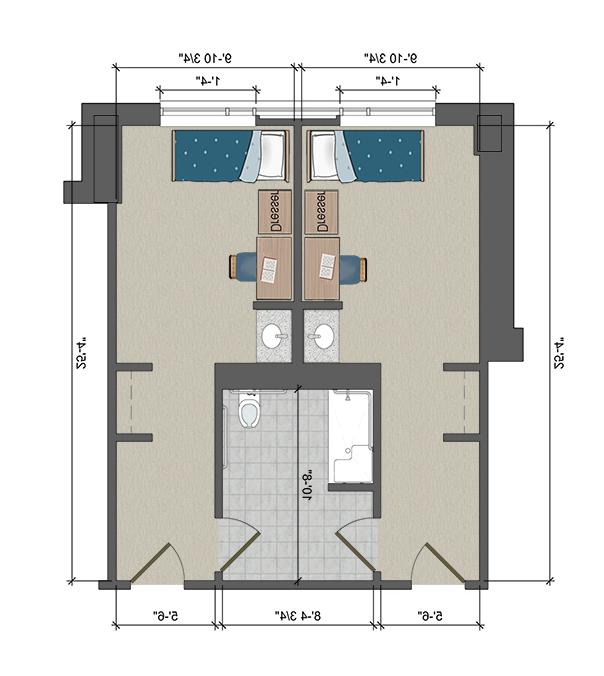 Grand Hall ADA Single Semi-suite (2-Person)